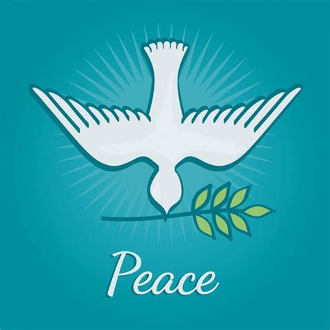 Premium Vector Peace Dove With Olive Branch
