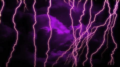 Purple Lightning In Sky Stock Footage Video 100 Royalty