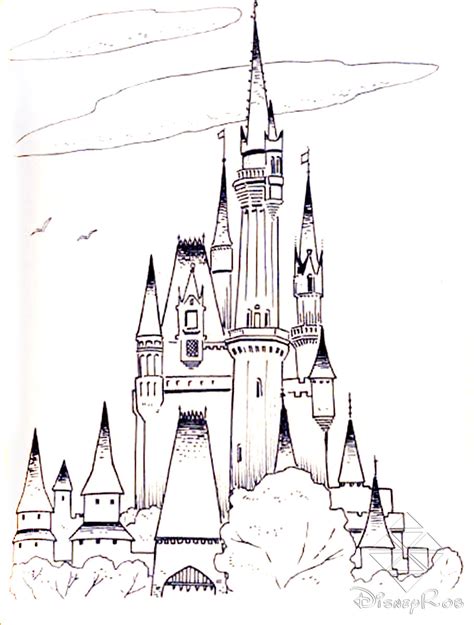 Disney Castle Painting Colouring Pages