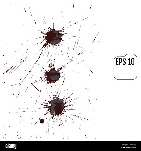 Set Of Realistic Vector Bloody Splatters Drop And Blob Of Blood