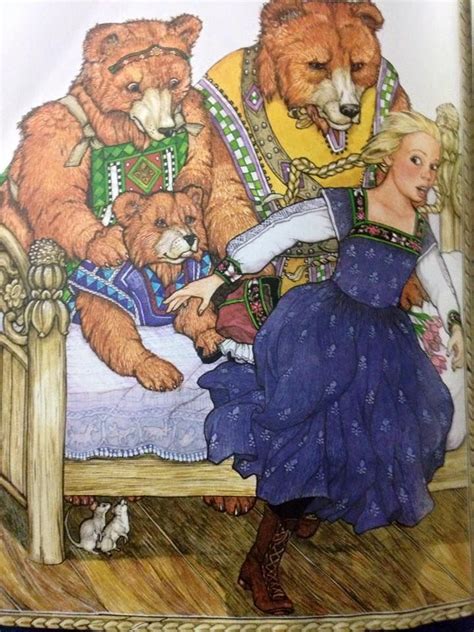 Goldilocks And The Three Bears Goldilocks Have Awakened From Her Sleep And Found Papa Bear