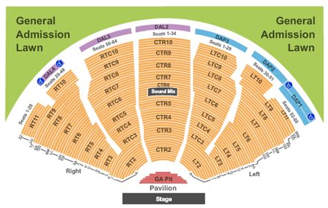 Isleta Amphitheater Interactive Seating Chart Two Birds Home