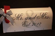 This photo is about details, mailbox, wedding. Love the idea of personalizing a vintage mailbox for ...