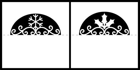 Christmas globe in svg, christmas ornaments, christmas template, xmas decorations, svg file for cricut and silhouette, paper cut template. Christmas Place Cards - Free Cut File