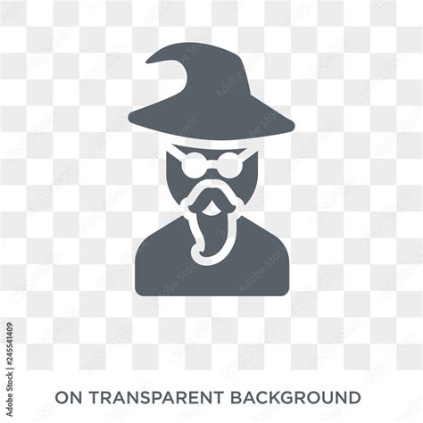 Wizard Icon Trendy Flat Vector Wizard Icon On Transparent Background