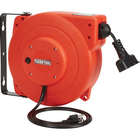 Ironton Retractable Cord Reel — 33ft., 16/3, Triple Tap | Northern Tool