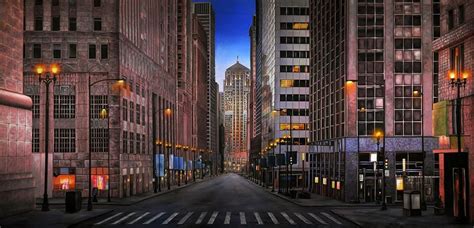 Chicago Streets Professional Scenic Backdrop Take A Walk Downtown