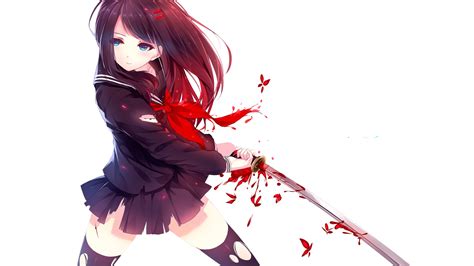 30 Anime Girl Sword Wallpaper Hd
