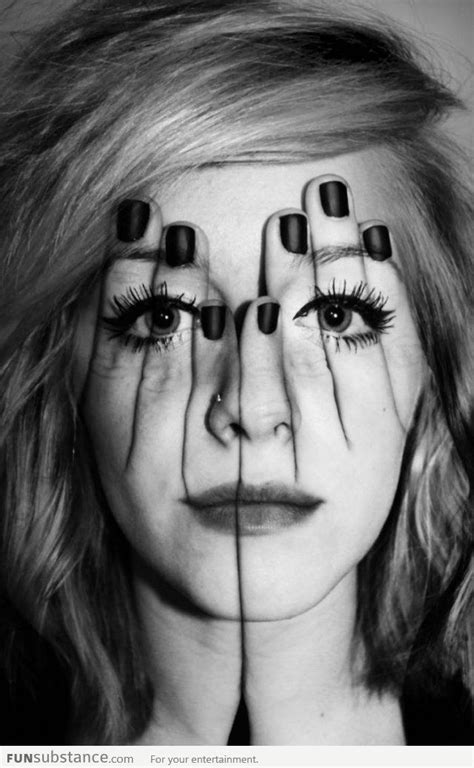 Two Faced Art Funsubstance Optical Illusions Art Double Exposure