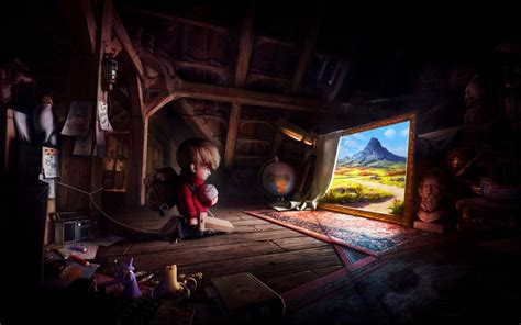Wallpaper : ilustrasi, seni digital, seni fantasi, anak-anak, tengah