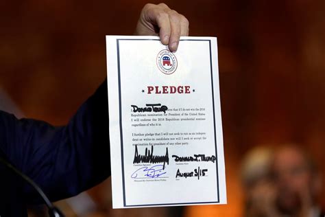 Donald Trump Was Never Going To Keep His Republican Loyalty Pledge Not Ever The Washington Post