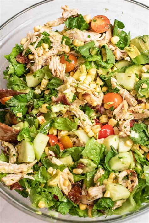 Avocado Chicken Chopped Salad Served From Scratch