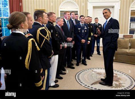 President Barack Obama Meets With White House Military Office