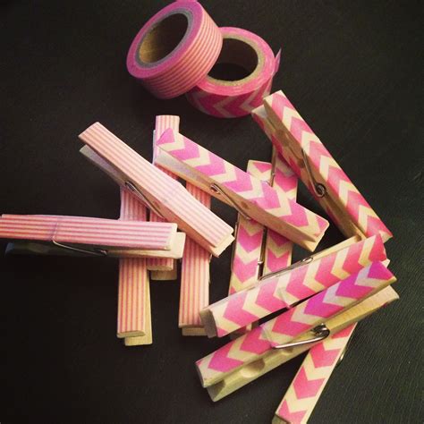 Washi Tape Clothes Pins For Bridal Shower Cloth Tape Clothes