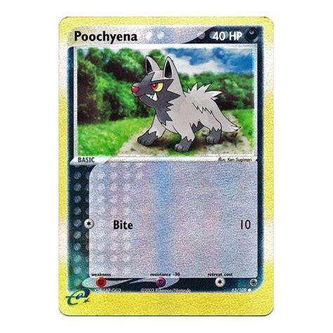 Poochyena 63109 Ex Ruby And Sapphire Reverse Holo Common Pokemon Card