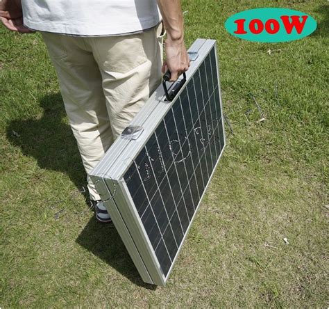 What is a portable solar kit? 100W Suitcase Folding Solar Panel12V Portable Kit for ...