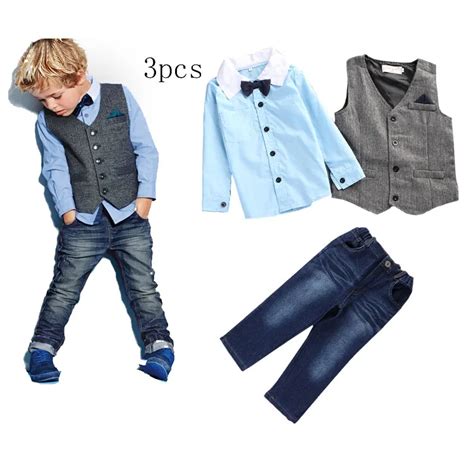 Cheap Summer Gentleman Baby Boy Clothing Set Butterfly Bow Tie