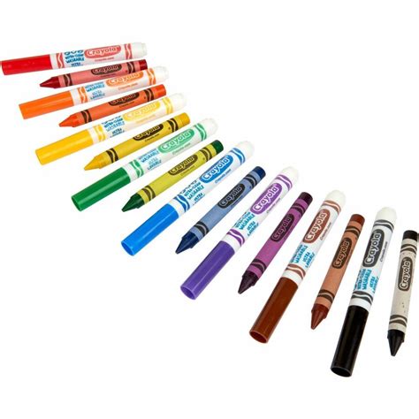 Crayola 8 Color Combo Large Crayonwashable Marker Classpack Crayons
