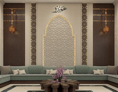 Arabic Majlis On Behance In 2021 Home Room Design Arabic Decor