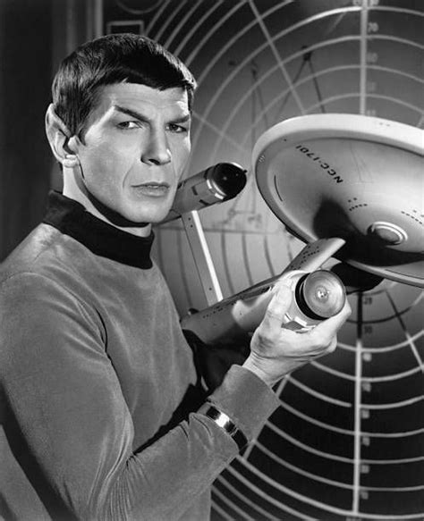 Leonard Nimoy As The Logical Vulcan Mr Spock First Officer On The