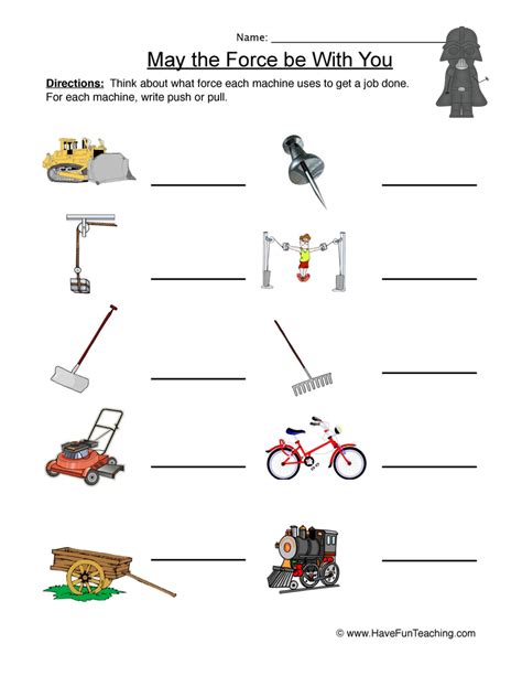 Labeling Force And Motion Worksheet By Teach Simple