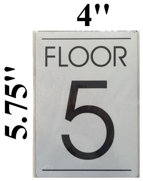 Hpd Signfloor Number Five 5 Sign Aluminum Ny Sign 575x4 Hpd