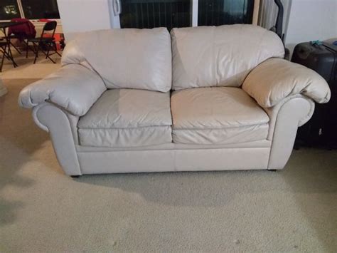 Get the best deals on white sofa beds. White leather sofa with Love Seat for sale for Sale in ...