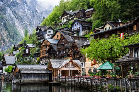 The Village Hallstatt Austria By Alex Gaflig Природа