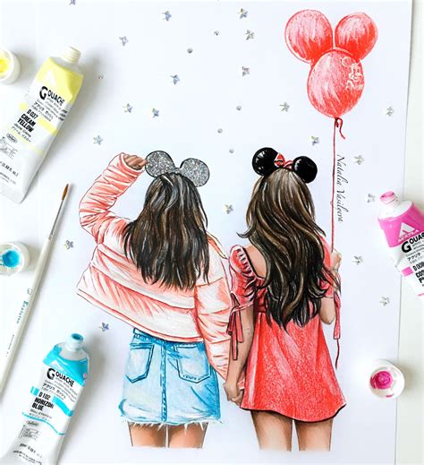 Pin By Natalia Vasilyeva On Art Drawings Of Friends Best Friend