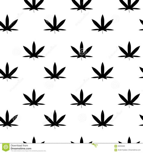 Vector flower seamless pattern background. Cannabis Seamless Black Background Stock Vector ...
