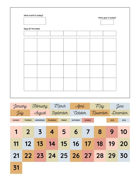 10 Best Free Printable Preschool Calendars Pdf For Free At Printablee