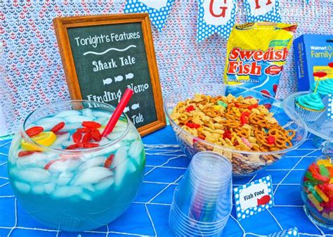 Ideas For Baby Shark Party Snacks Shark Party Foods Movie Night