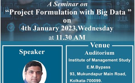 Institute Of Management Study Present A Seminar On Project Formulation