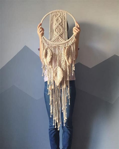 12 macrame projects (that aren't wall hangings) lauren thomann is a freelance writer and business owner who covers diy projects and home renovation on the spruce. Macrame dreamcatcher wall hanging, large dream catcher ...