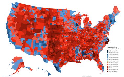 2018 Us House Election Results By County Rvoteblue