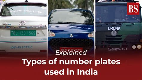 Explained Types Of Number Plates Used In India Youtube