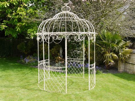 Our products will help bring a unique touch to your home and outdoor living space! Cream Wrought Iron Garden Gazebo - The Somerset Shop ...