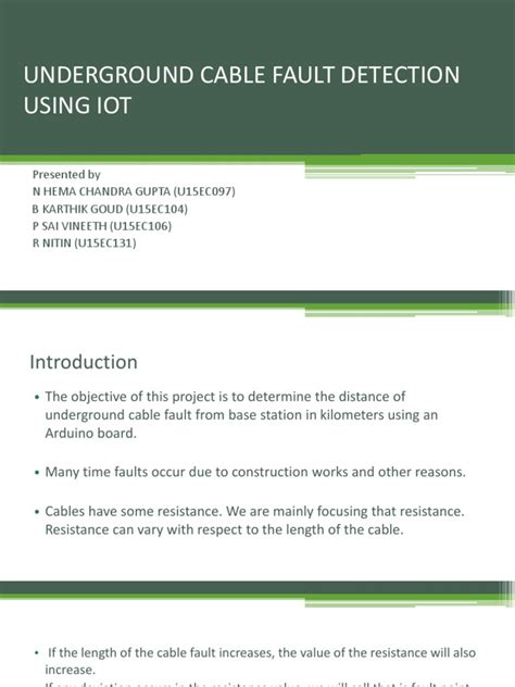 Finding the location of an underground cable fault doesn't have to be like finding a needle in a haystack. Underground Cable Fault Detection Using Iot | Relay | Switch