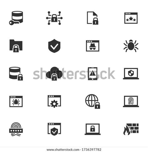 Internet Security Vector Icons Set 1 Stock Vector Royalty Free