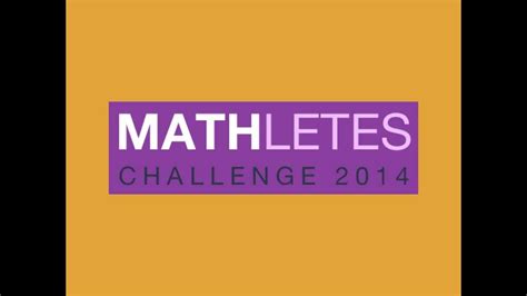 mathletes challenge 2014 launch video youtube