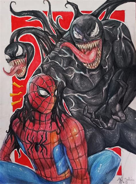 Spiderman Vs Venom Fan Art By Juliart15 On Deviantart