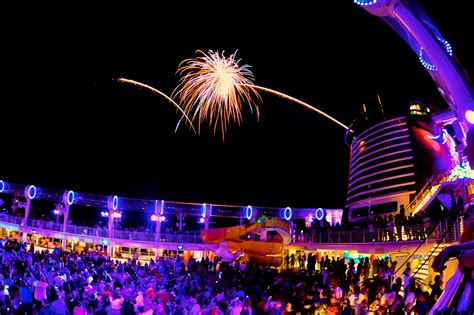 Fireworks On Pirate Night On The Disney Dream Cruise Ship Photo By