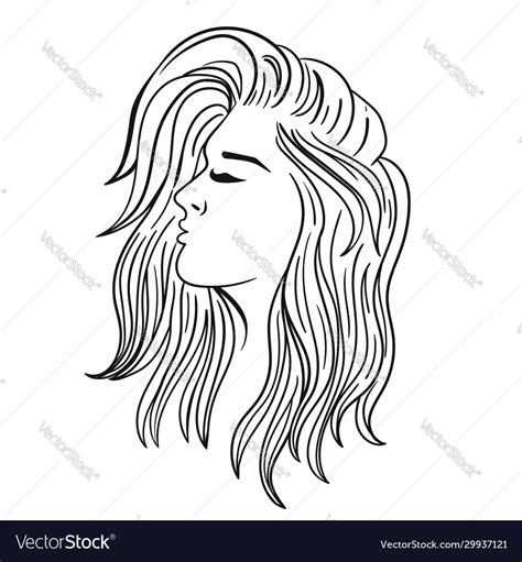 Female Hair Outline