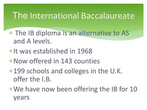 Ppt The International Baccalaureate Powerpoint Presentation Free Download Id1597624