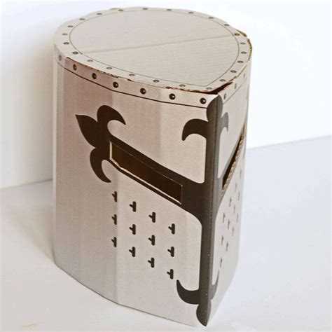 cardboard knights helmet by time traveller kids ...