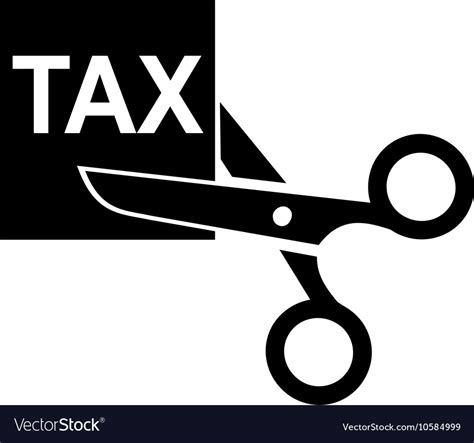 Tax Cut Icon Royalty Free Vector Image Vectorstock