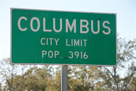 Columbus Texas City Limits Sign The Portal To Texas