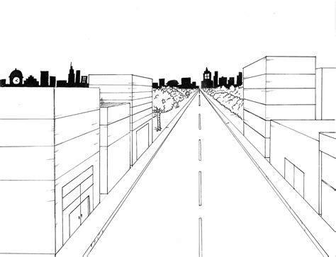 1 Point Perspective 5 Simple Steps For Drawing A City