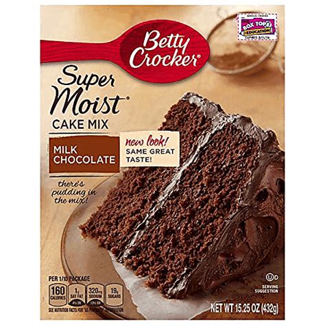 Betty Crocker Super Moist Milk Chocolate Cake Mix 1525 Oz Grocery