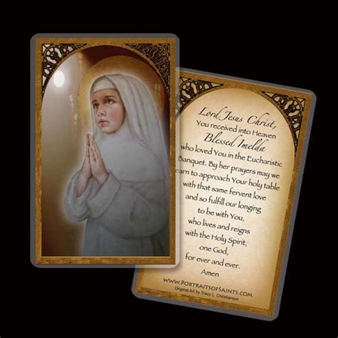 Bl Imelda Lambertini Holy Card Portraits Of Saints